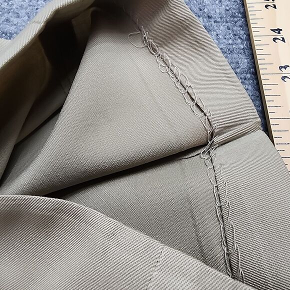 VTG Brooks Brothers Pants Mens 36x28.5 Beige Wool Pleated Cuffed USA Made Casual - Picture 11 of 16